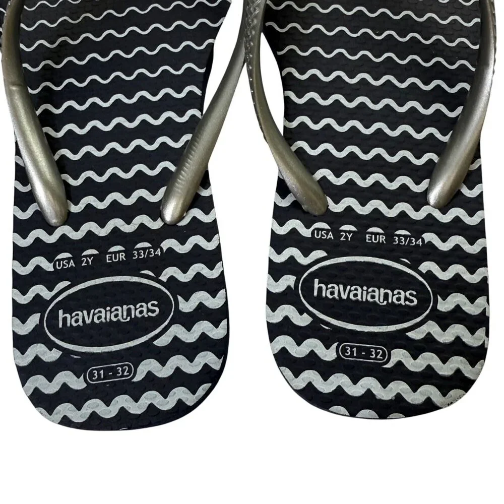 Havaianas Slim Oceano Flip Flop Sandals Navy Blue Youth‎ 2